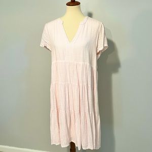 Anthropologie Maeve Babydoll Pink Dress